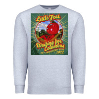 Heather Grey waiting for columbus - little feat Premium Sweatshirt - linhVisuals