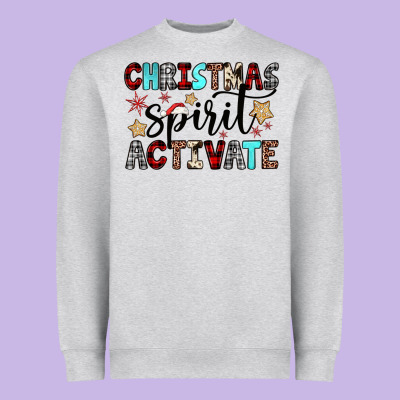 Christmas Spirit Activate Heavyweight Sweatshirt Designed By Jahusdesignshop
