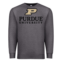 Charcoal Heather Purdue University, Apparel Premium Sweatshirt - linhVisuals