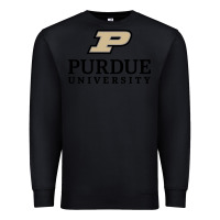 Black Purdue University, Apparel Premium Sweatshirt - linhVisuals