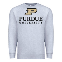 Heather Grey Purdue University, Apparel Premium Sweatshirt - linhVisuals