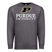 Charcoal Heather Purdue University, Apparel Premium Sweatshirt - linhVisuals