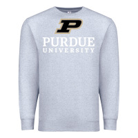 Heather Grey Purdue University, Apparel Premium Sweatshirt - linhVisuals