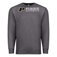 Charcoal Heather Purdue University, Apparel Premium Sweatshirt - linhVisuals