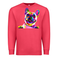 Cardinal frenchie french bulldog pop art portrait bouledogue t shirt Premium Sweatshirt - linhVisuals