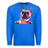 True Royal frenchie french bulldog pop art portrait bouledogue t shirt Premium Sweatshirt - linhVisuals