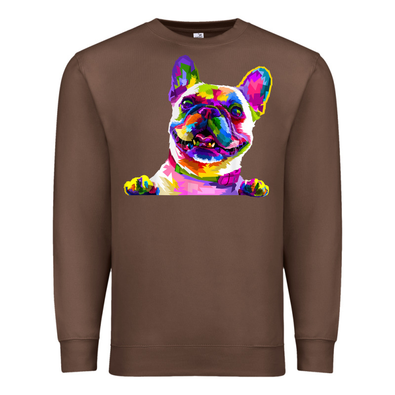 Frenchie French Bulldog Pop Art Portrait Bouledogue T Shirt Premium Sweatshirt by linhVisuals | Teevron