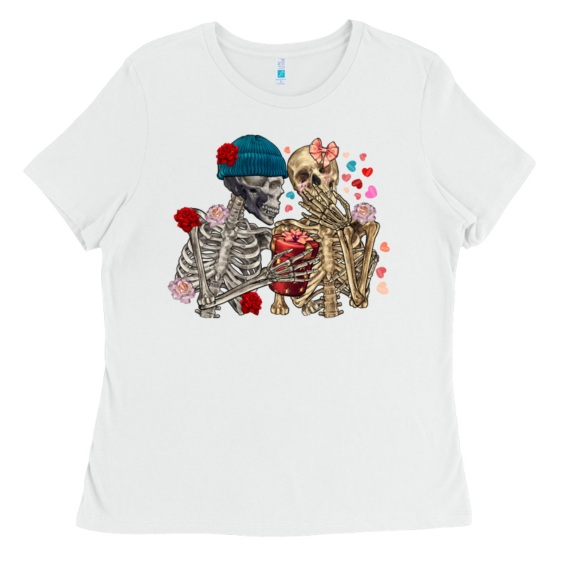 Skeleton Couple Valentine's Day Ladies Tee by FaDigitalArtStudio | Teevron