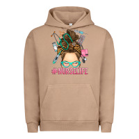 Pigment Burro messy bun nurse life Urban Hoodie - RanaPortraitStore
