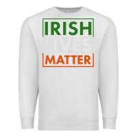 Oatmeal Heather irish lives matter Premium Sweatshirt - linhVisuals