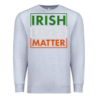 Heather Grey irish lives matter Premium Sweatshirt - linhVisuals