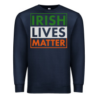 Navy irish lives matter Premium Sweatshirt - linhVisuals