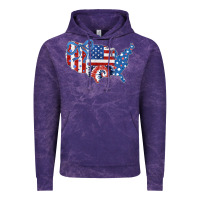 Cloud Purple America map Vintage Hoodie - CowhideDigitalArt