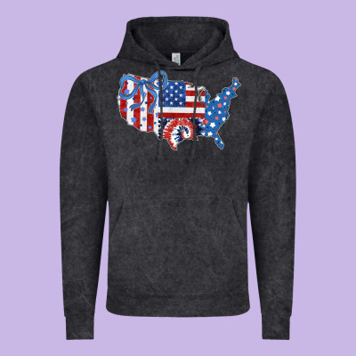 America Map Vintage Hoodie Designed By Cowhidedigitalart