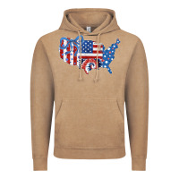 Vintage Coffee America map Vintage Hoodie - CowhideDigitalArt