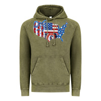 Vintage Olive America map Vintage Hoodie - CowhideDigitalArt