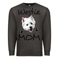 Smoke westie mom dog mama west highland terrier dog Premium Sweatshirt - linhVisuals