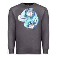 Charcoal Heather poliwag watercolor Premium Sweatshirt - linhVisuals