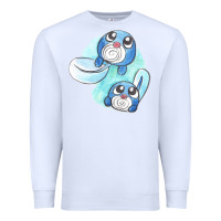 White poliwag watercolor Premium Sweatshirt - linhVisuals