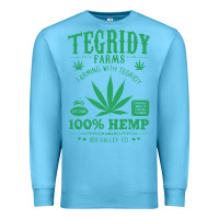 Ocean Blue tegridy farms Premium Sweatshirt - linhVisuals