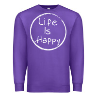 Purple life is happy Premium Sweatshirt - linhVisuals