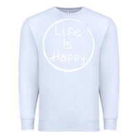 White life is happy Premium Sweatshirt - linhVisuals