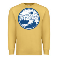 Antique Gold River Mountain Badge Premium Sweatshirt - linhVisuals