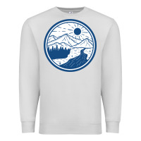 Dove Grey River Mountain Badge Premium Sweatshirt - linhVisuals