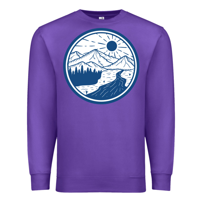 River Mountain Badge Premium Sweatshirt by linhVisuals | Teevron