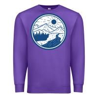 Purple River Mountain Badge Premium Sweatshirt - linhVisuals
