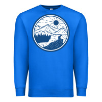 True Royal River Mountain Badge Premium Sweatshirt - linhVisuals