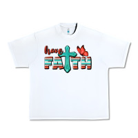 White Have Faith Urban Heavy Tee - BundleAndBundleShop