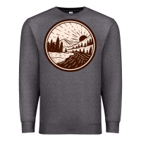 Charcoal Heather River Forest Brown Premium Sweatshirt - linhVisuals