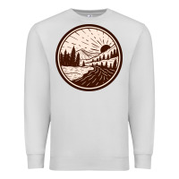 Dove Grey River Forest Brown Premium Sweatshirt - linhVisuals