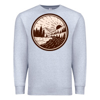 Heather Grey River Forest Brown Premium Sweatshirt - linhVisuals
