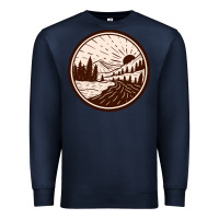 Navy River Forest Brown Premium Sweatshirt - linhVisuals