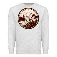 Oatmeal Heather River Forest Brown Premium Sweatshirt - linhVisuals