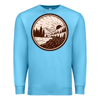 Ocean Blue River Forest Brown Premium Sweatshirt - linhVisuals