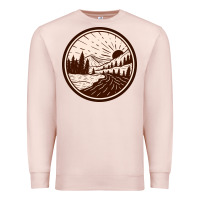 Pale Pink River Forest Brown Premium Sweatshirt - linhVisuals