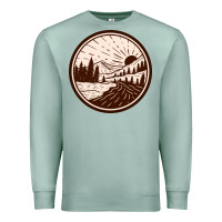 Seafoam River Forest Brown Premium Sweatshirt - linhVisuals
