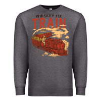 Charcoal Heather Whiskey Train Premium Sweatshirt - linhVisuals