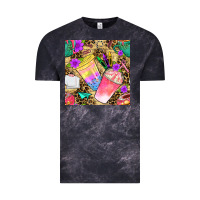 Cloud Black school girl coffee cup with leopard seamless pattern bbs Vintage Tee - BundleAndBundleShop