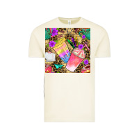 Vintage Arctic school girl coffee cup with leopard seamless pattern bbs Vintage Tee - BundleAndBundleShop