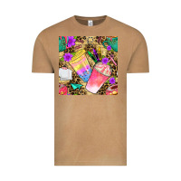 Vintage Camel school girl coffee cup with leopard seamless pattern bbs Vintage Tee - BundleAndBundleShop