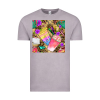 Vintage Zinc school girl coffee cup with leopard seamless pattern bbs Vintage Tee - BundleAndBundleShop