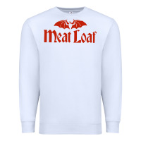 White MEAT LOAF Premium Sweatshirt - linhVisuals
