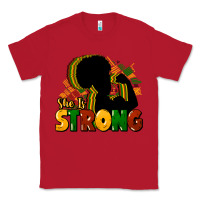 Red She is strong Black History Classic Tee - HowdyJamesFarm