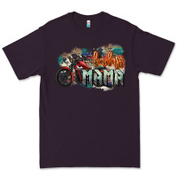 Plum Badass mama motorcycle mother's day Premium Tee - HowdyJamesFarm