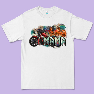 Badass Mama Motorcycle Mother's Day Premium Tee Designed By Howdyjamesfarm