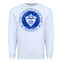 White Suny Fredonia Premium Sweatshirt - linhVisuals
